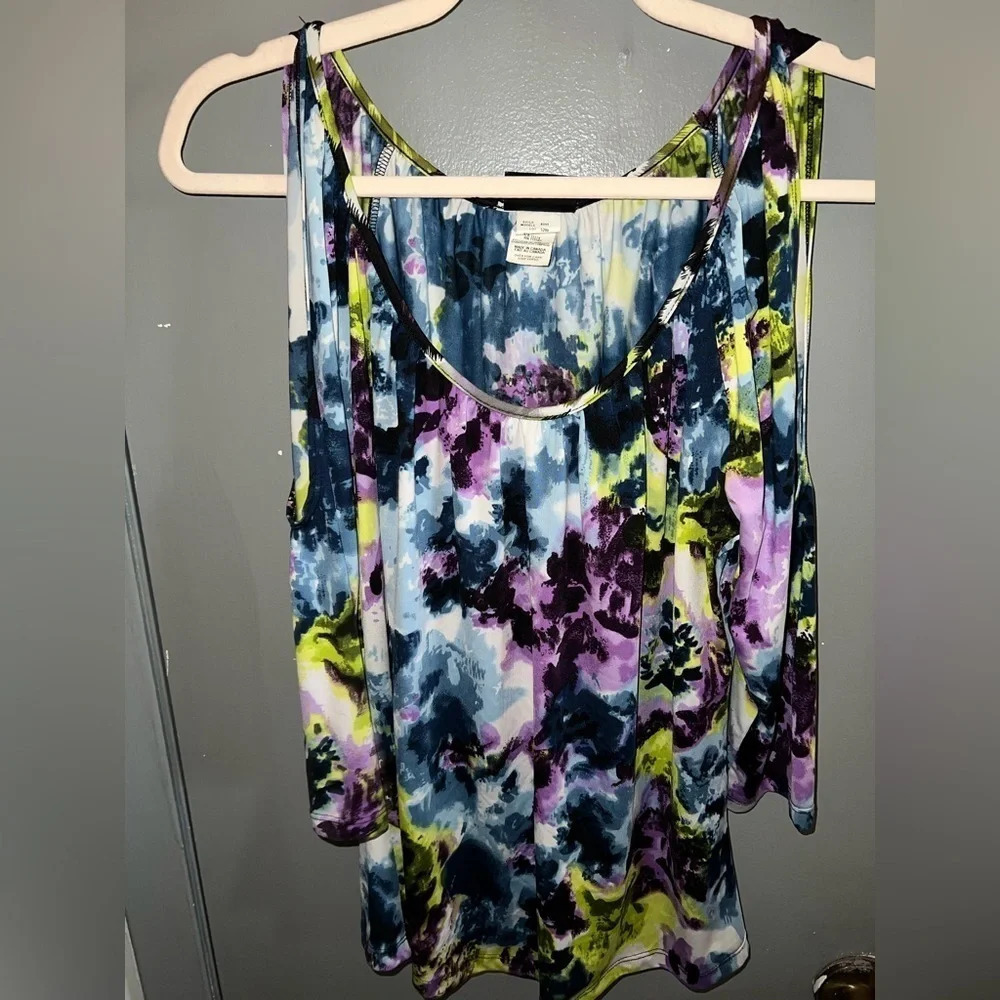 BARANDA multi colored cold should 3/4 blouse!